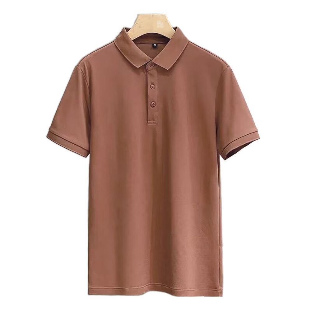 Men's Polo Shirt Lapel Short Sleeve Casual Slim Fit Top